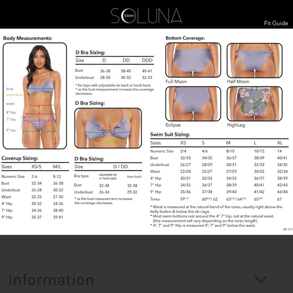 NEW Soluna Galaxy Reversible Side Tie Bikini Bottom Size Medium - Picture 11 of 11